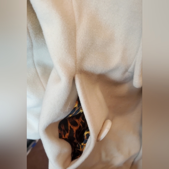 Marvin Richards Cream Wool Blend Long Coat XL - Picture 7 of 11